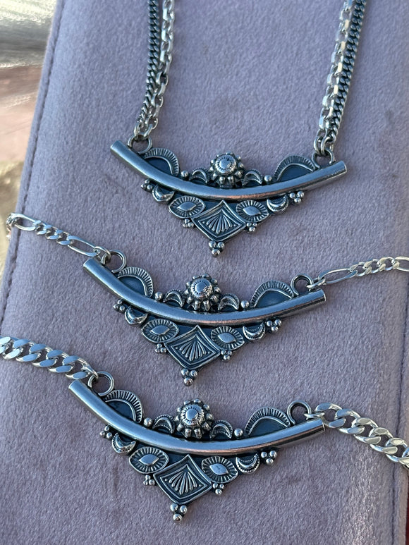 Decorative Stamped Bar Necklace MTO
