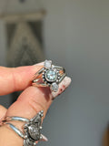 Dainty Paisley Ring MTO~stone choice