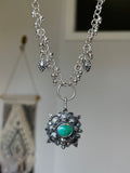 Turquoise Fancy Stamped Choker Necklace