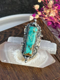 Turquoise Wide Band Ring Size T