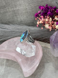 Abalone Triple Band Ring Size R