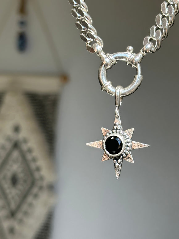 Black Spinel Star Pendant