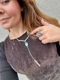 Larimar Lariat Necklace
