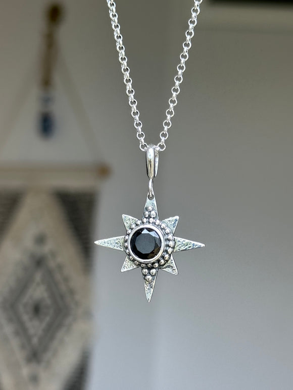 Black Spinel Star Pendant MTO