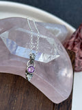 Dainty Leafy Pendant MTO~ Choice of Gemstone