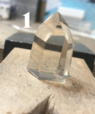 Chunky Citrine Stamped Point Necklace MTO