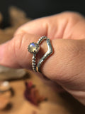 Hammered Wishbone Stacking/Thumb/Midi Ring MTO