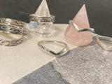 Sterling silver floral band ring/thumb ring MTO