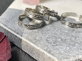Sterling silver floral band ring/thumb ring MTO