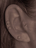 Flower Stud Earrings Sterling Silver MTO