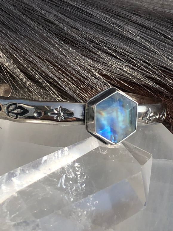 Rainbow Moonstone Cuff MTO