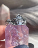 Lotus Crown Stamped Ring MTO