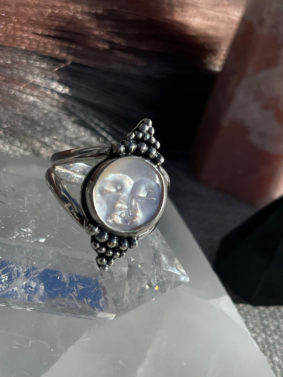 Luna Mother of Pearl Ring MTO