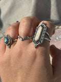 Black Moonstone/Sunstone Rena Ring Size U1/2