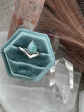 Larimar Wishbone Chevron Ring MTO