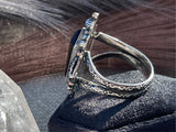 White Phantom Quartz Estera Stamped Ring MTO