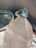 Icy Blue Kyanite Double Wishbone Ring Size O