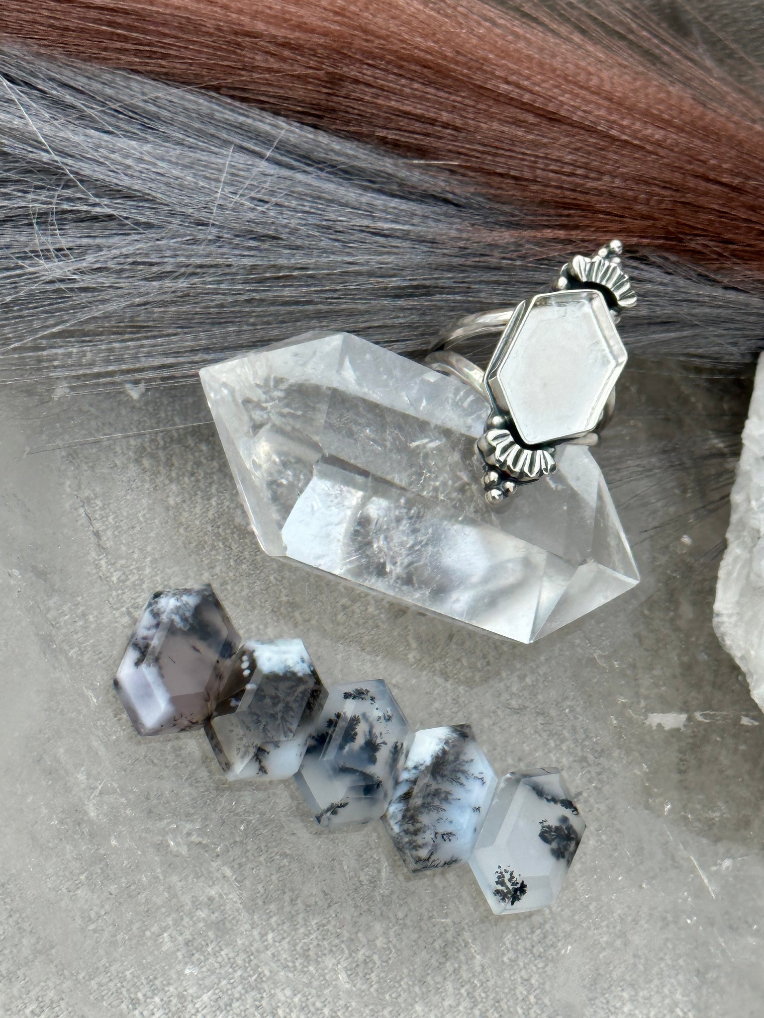 Dendritic 2025 opal jewelry