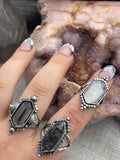 Smokey Quartz Estera Stamped Ring MTO