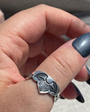 Lotus Crown Stamped Ring MTO
