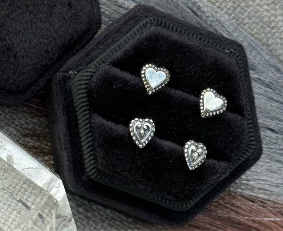 Heart Stud Earrings MTO