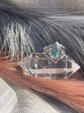 Icy Blue Kyanite Double Wishbone Ring Size O