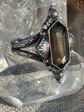 Smokey Quartz Estera Stamped Ring MTO