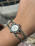 Luna Mother of Pearl Cuff Bracelet MTO