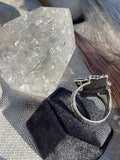 White Phantom Quartz Estera Stamped Ring MTO