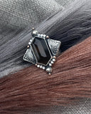 Smokey Quartz Estera Stamped Ring MTO
