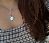 Luna II Mother of Pearl Moon Face Chunky Chain Necklace MTO