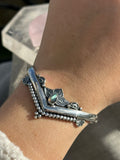 Labradorite Lotus Crown Wishbone Cuff