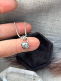 Mini Silver Heart Charm Necklace MTO
