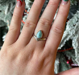 Larimar Wishbone Chevron Ring MTO